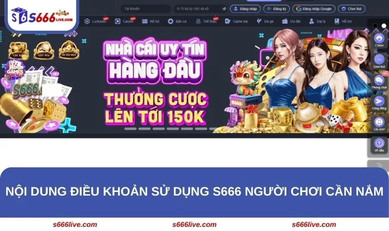 Điều Khoản Sử Dụng S666 234 Cập nhật 4 điều khoản sử dụng S666 quan trọng mà hội viên cần nắm