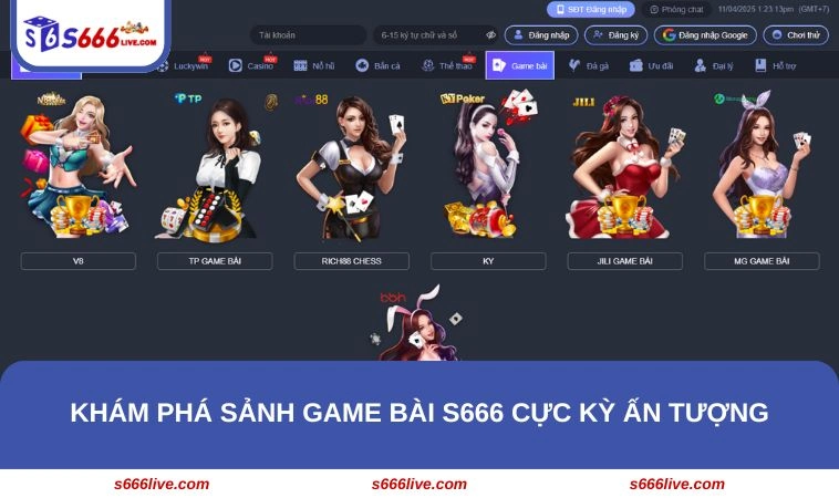 Game Bài S666 273 Khám phá sảnh game bài S666 cực kỳ ấn tượng
