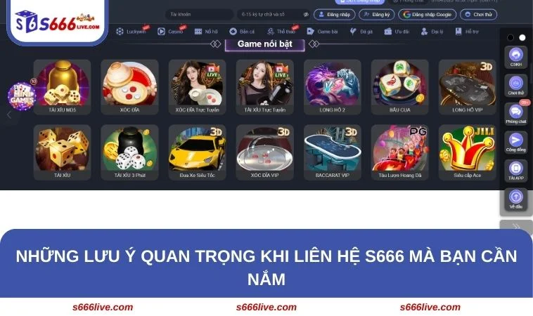 Liên Hệ S666 238 Hội viên cần lưu ý 4 điều cơ bản để quá trình liên hệ suôn sẻ nhất