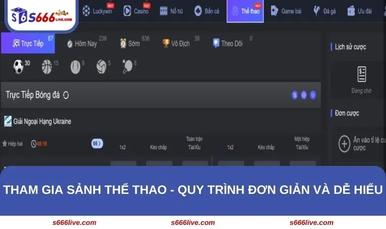Thể Thao S666 254 Tham gia sảnh thể thao - Quy trình đơn giản và dễ hiểu