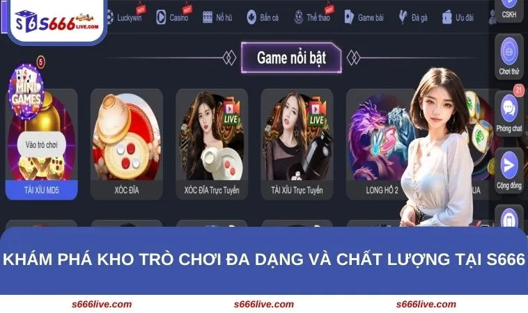Trang chủ 310 Khám phá kho trò chơi đa dạng và chất lượng tại S666