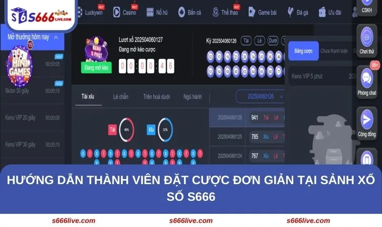 Xổ Số S666 263 Hướng dẫn thành viên đặt cược đơn giản tại sảnh xổ số S666